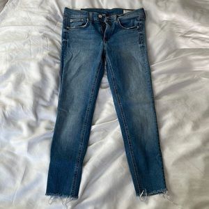 Rag & bone skinny ankle low rise jeans
